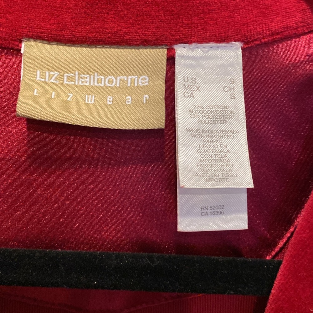 Liz Claiborne velvet tunic sweater - Picture 2 of 4